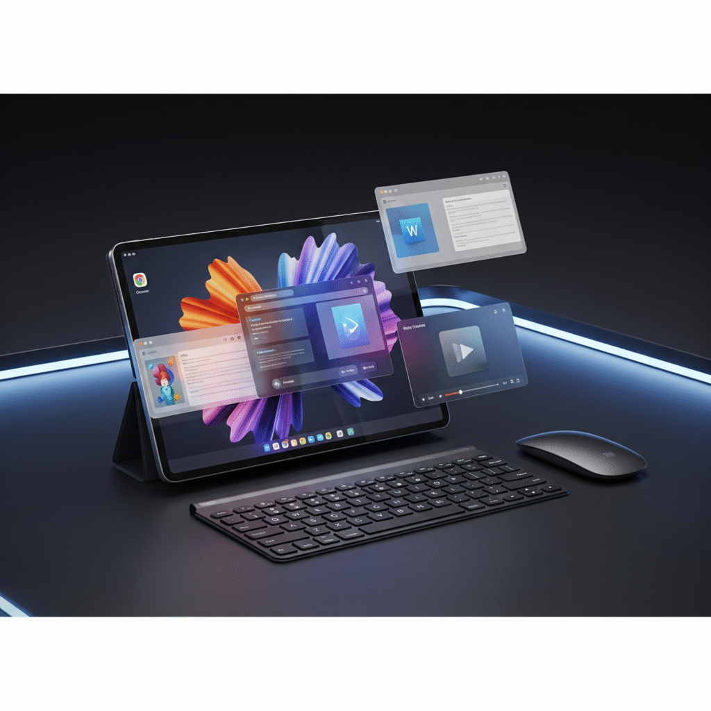 Ilustrasi PC Mode, salah satu fitur tersembunyi Xiaomi Pad 7 Pro, yang mengubah tablet menjadi workstation canggih.